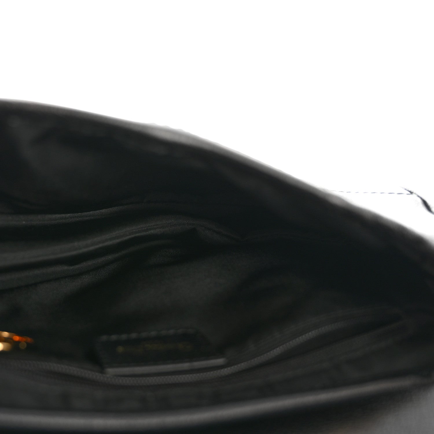 Christian Dior Shiny Goatskin  Saddle Bag Black