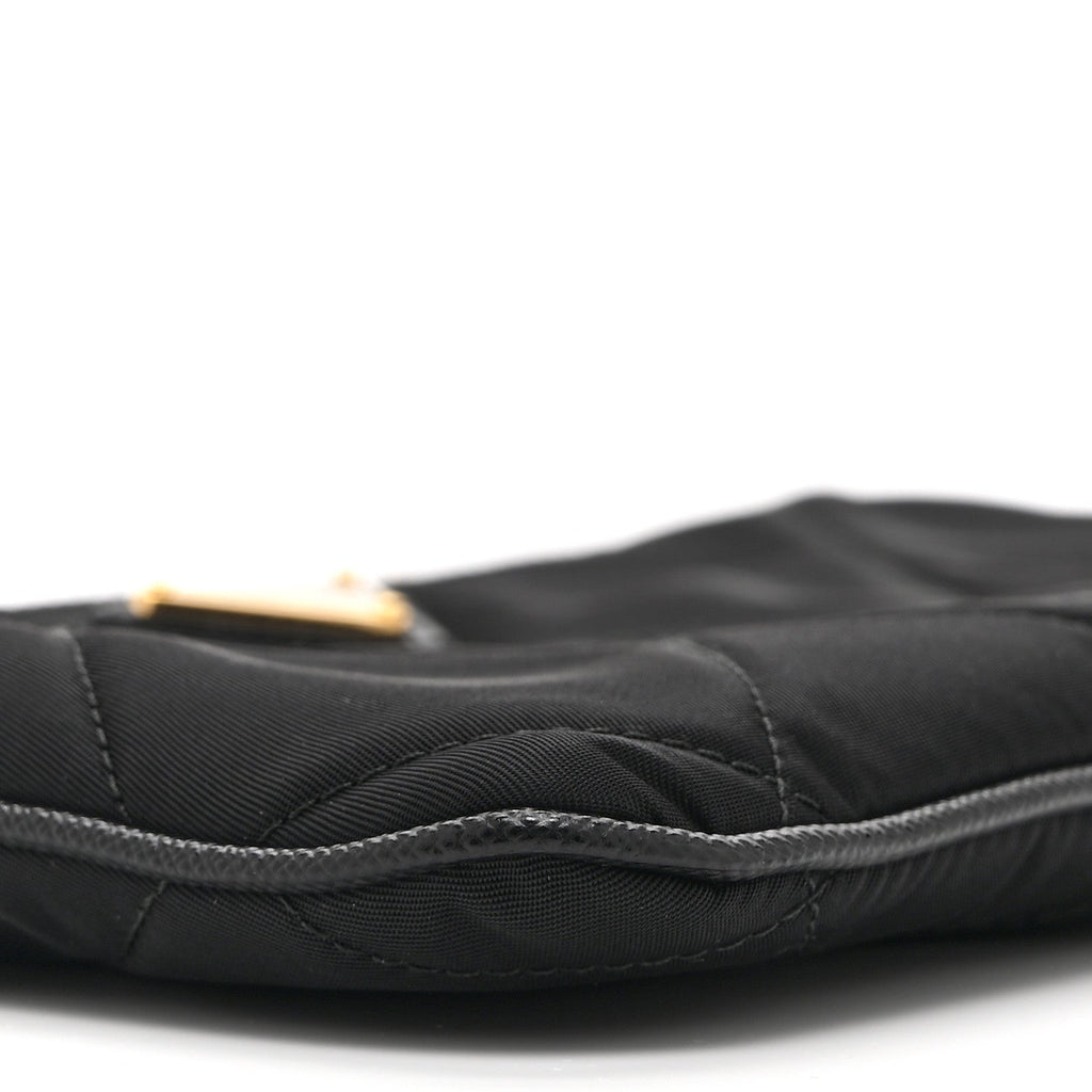 Prada Re-Nylon Tessuto Impuntu Quilted Re-Edition 1995 Chaine Pouch Black