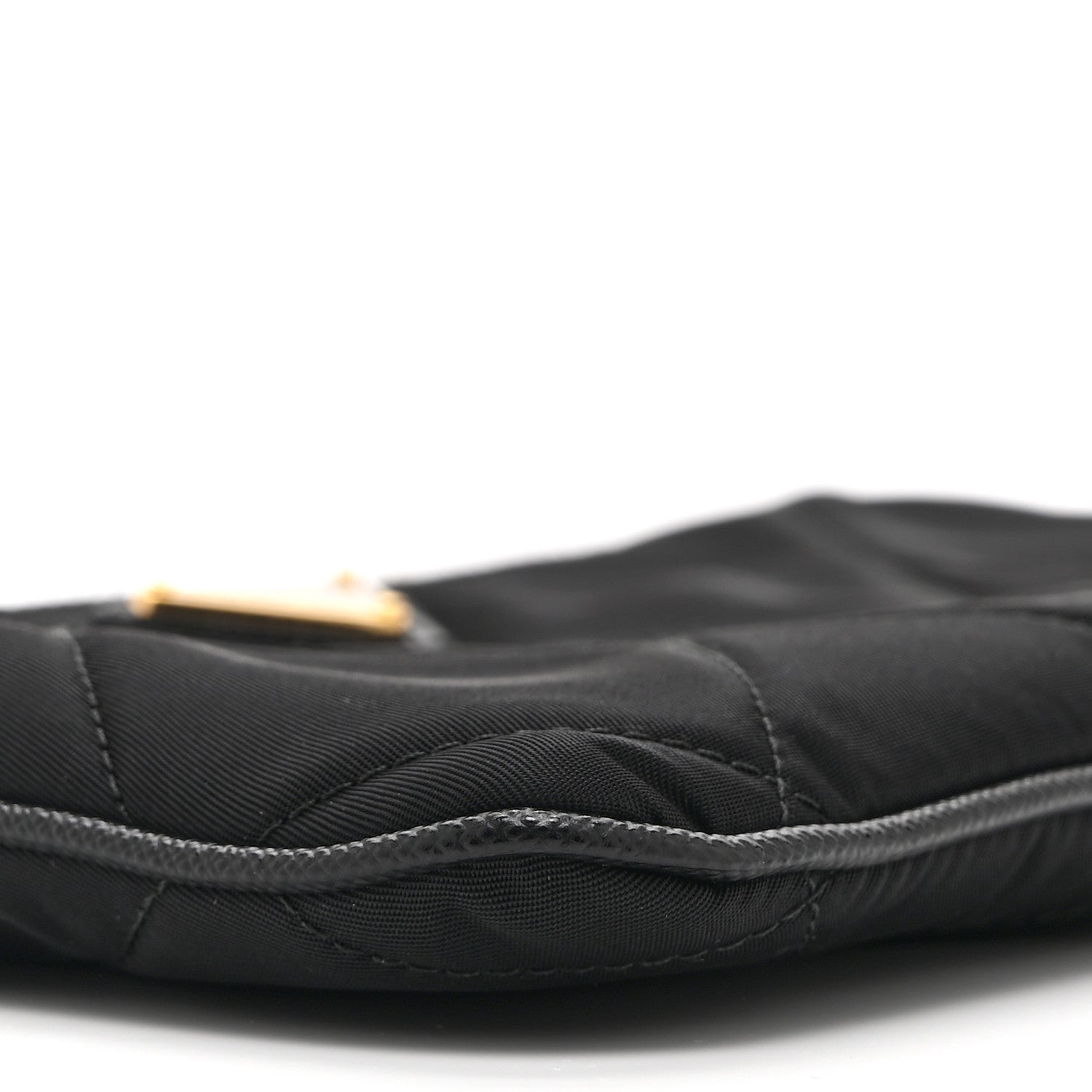 Prada Re-Nylon Tessuto Impuntu Quilted Re-Edition 1995 Chaine Pouch Black