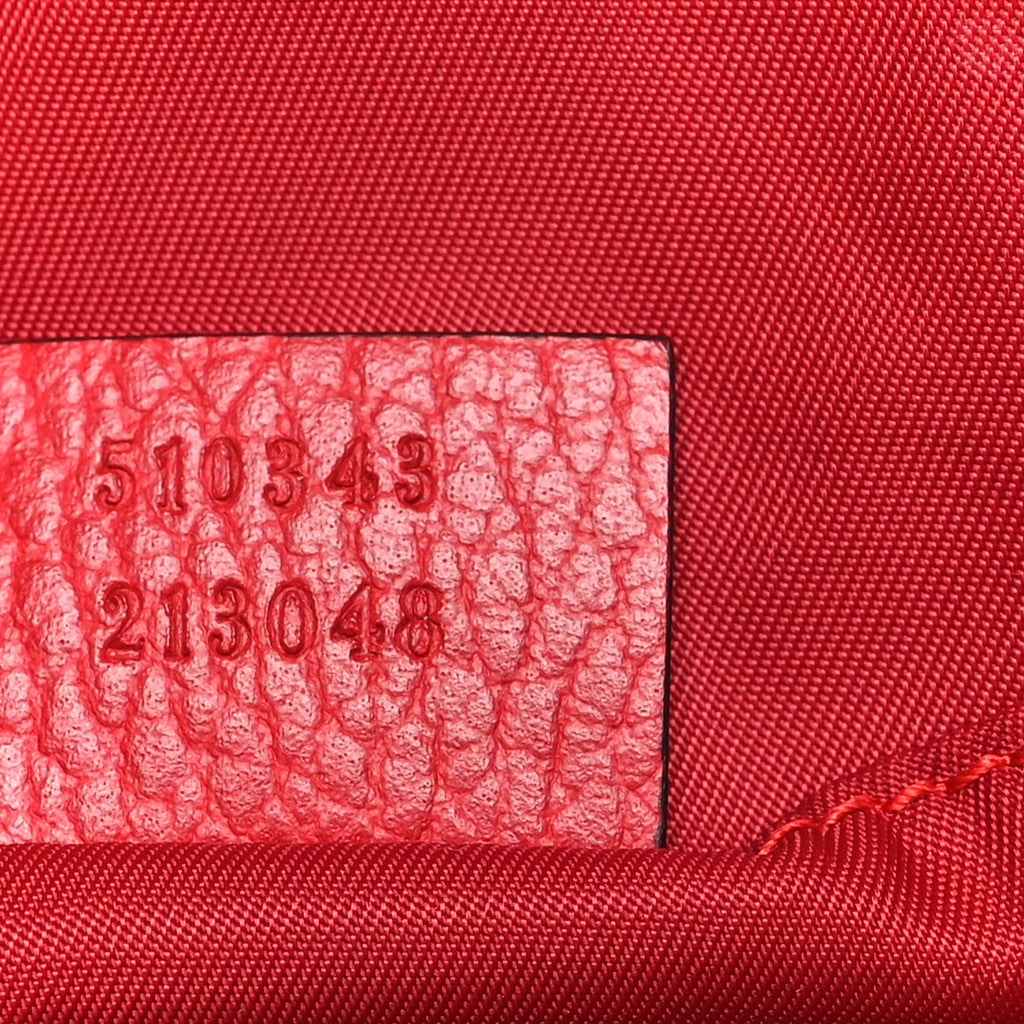 Gucci Nylon Monogram Medium Light Single Buckle Backpack Vibrant Red