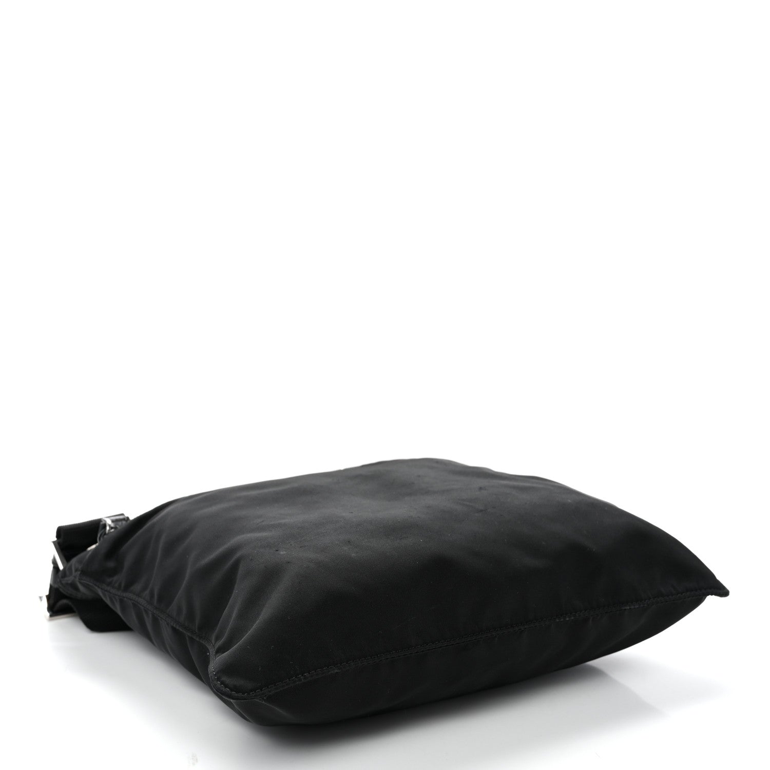 Prada Nylon Vela Flat Messenger Bag Black