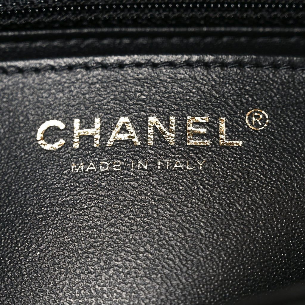 Chanel Lambskin Quilted Mini Rectangular Flap Black