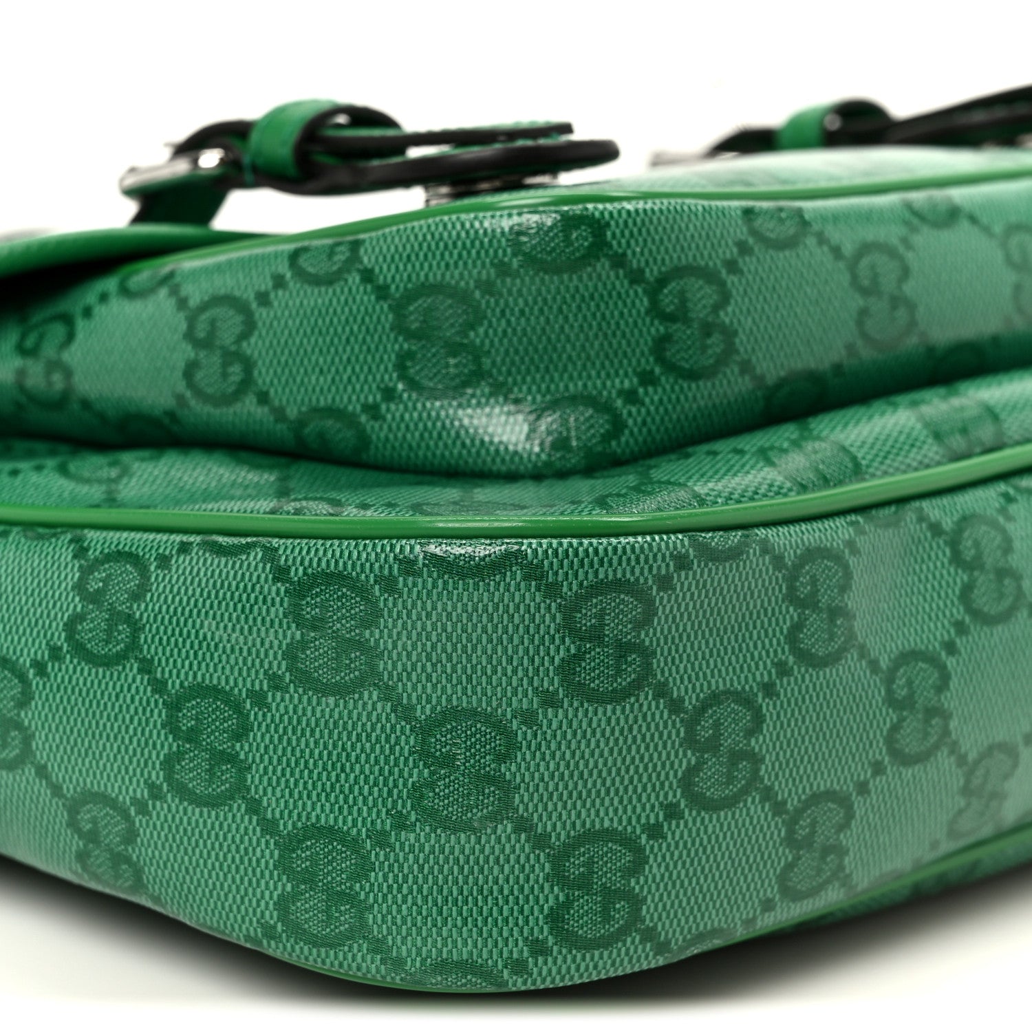 Gucci Monogram GG Childrens Messenger Bag Green