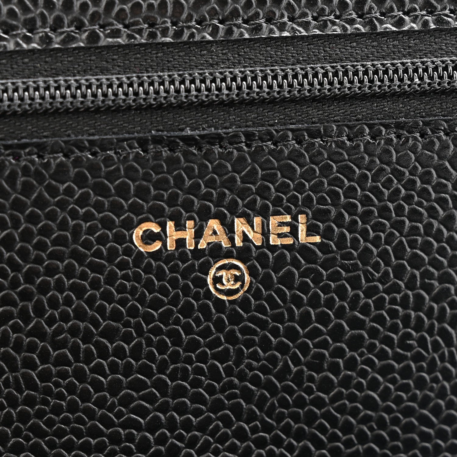 Chanel Caviar Quilted Wallet on Chain WOC Black