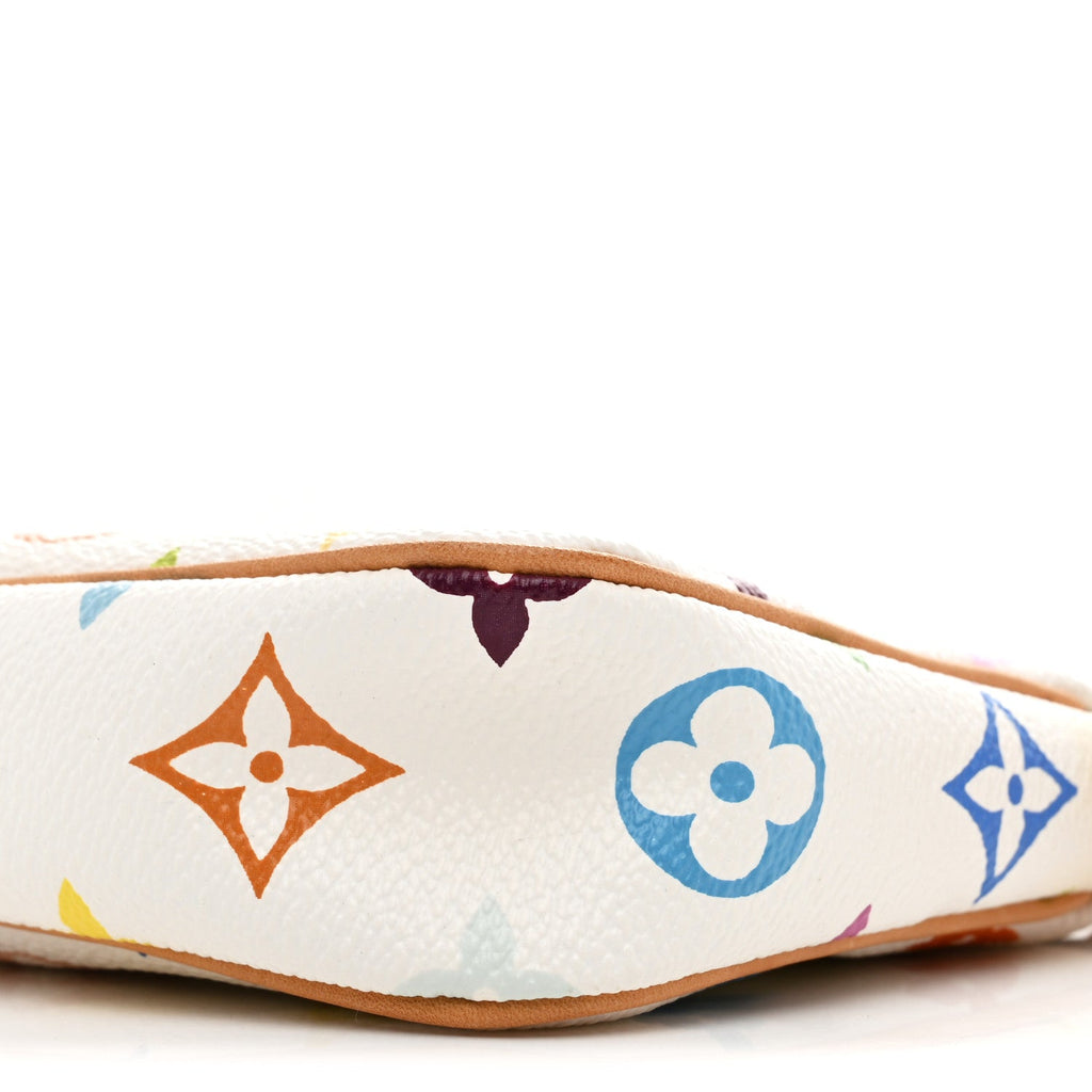 Louis Vuitton Monogram Multicolor Pochette Accessories White