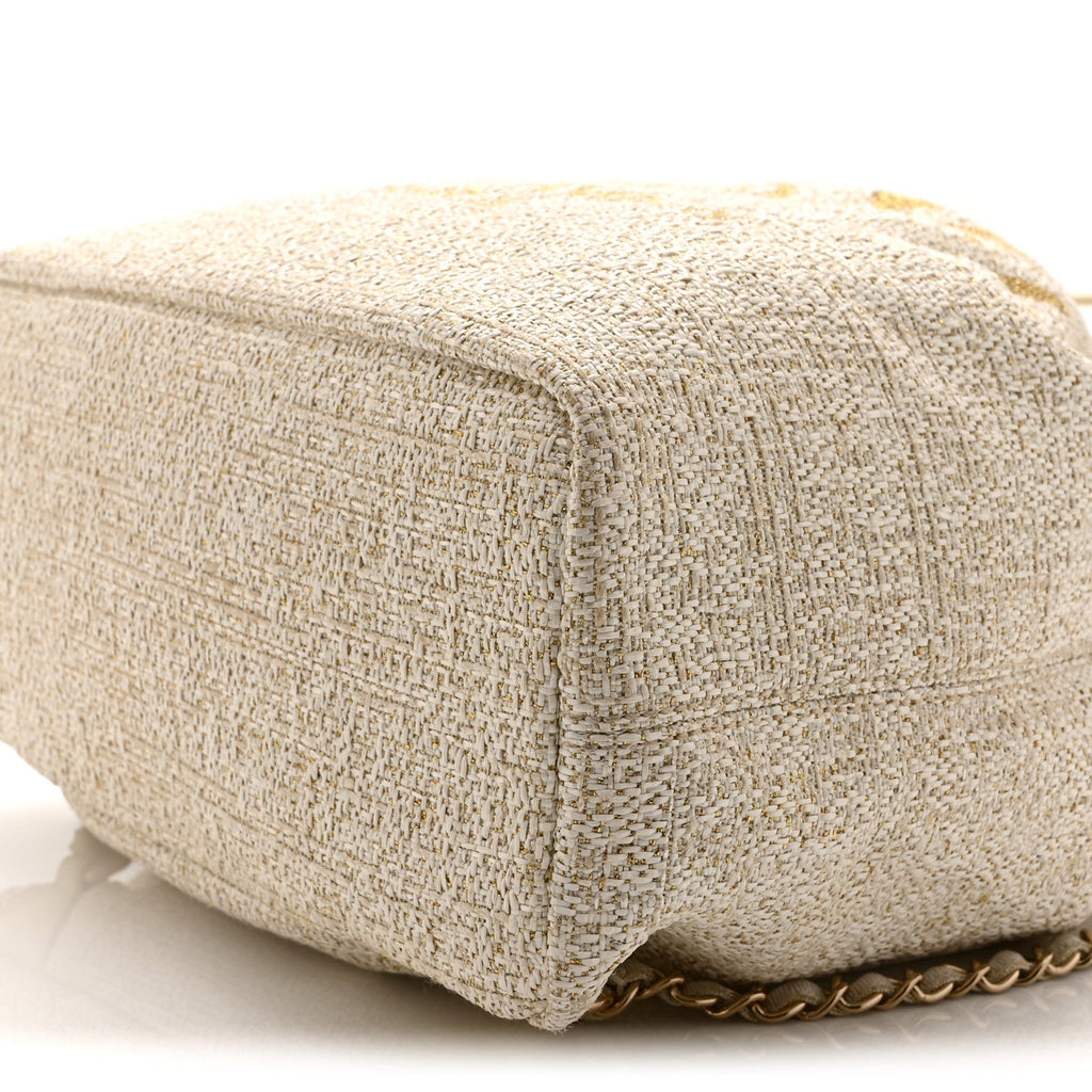 Chanel Canvas Large Deauville Backpack Light Beige