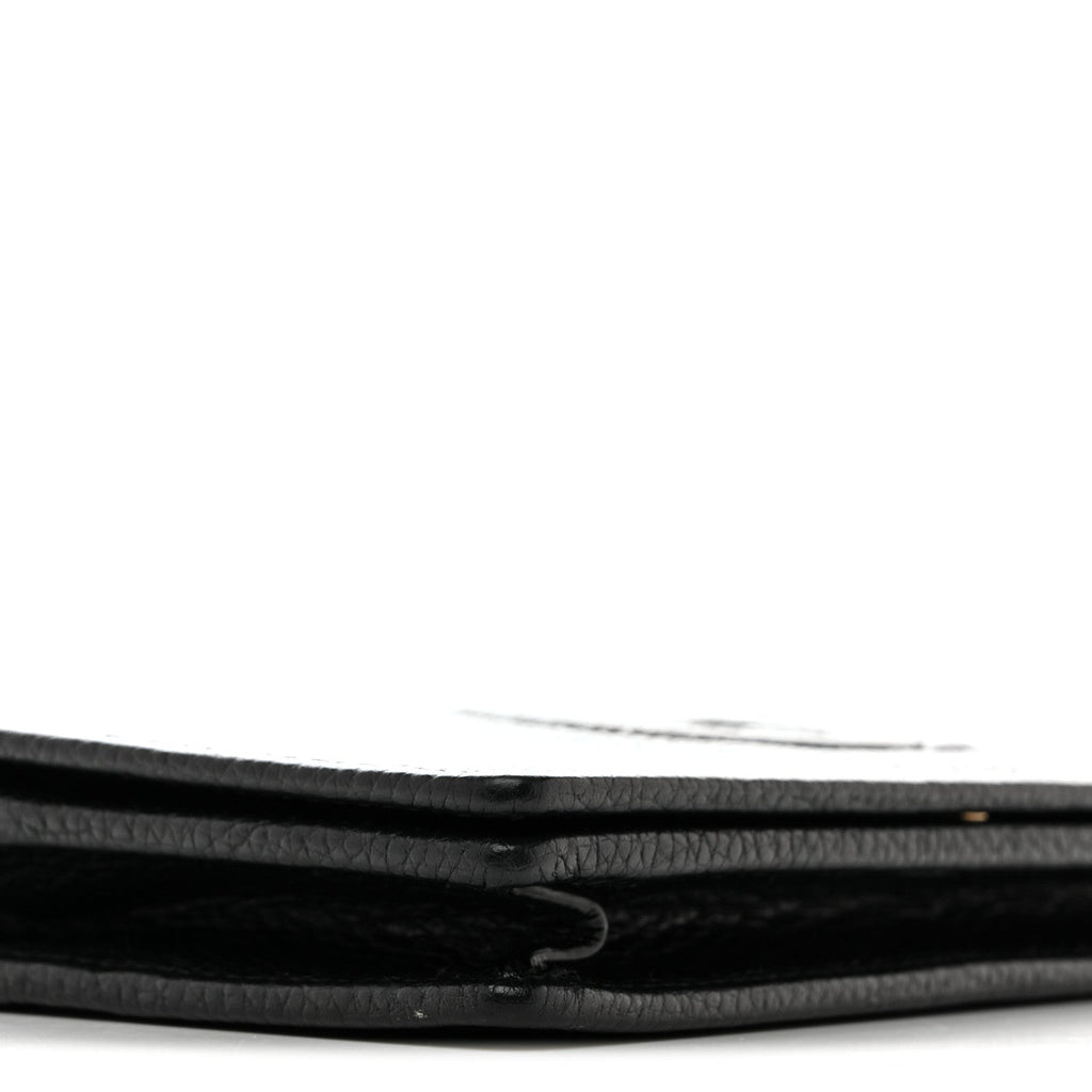 Gucci Pebbled Calfskin Soho Wallet On Chain Black