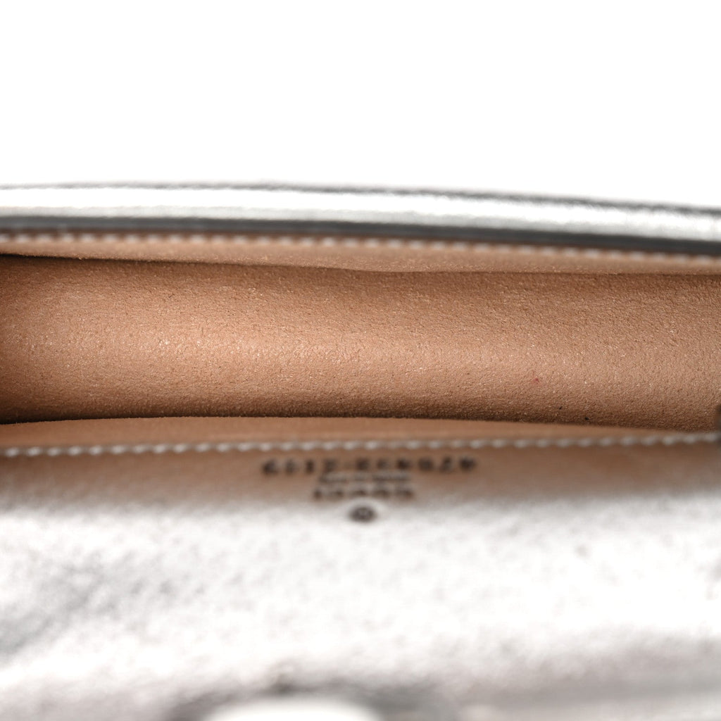 Gucci Metallic Calfskin Super Mini Dionysus Shoulder Bag Silver