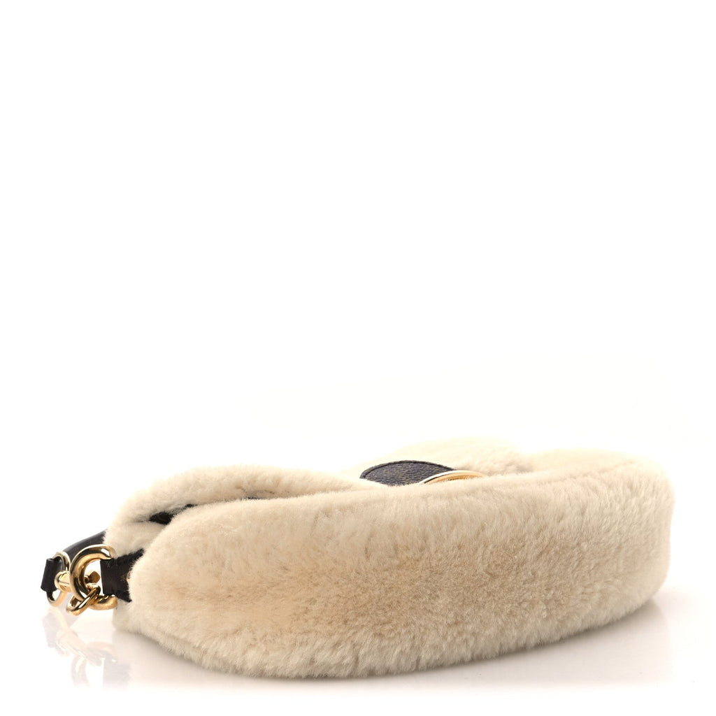 Louis Vuitton Shearling Monogram Sunset Cream