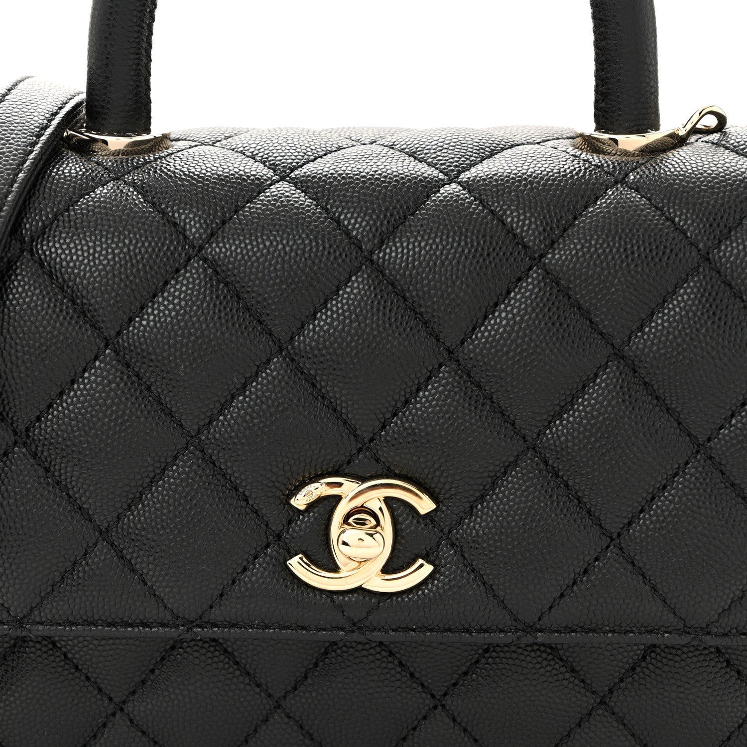 Chanel Caviar Quilted Mini Coco Handle Flap Black