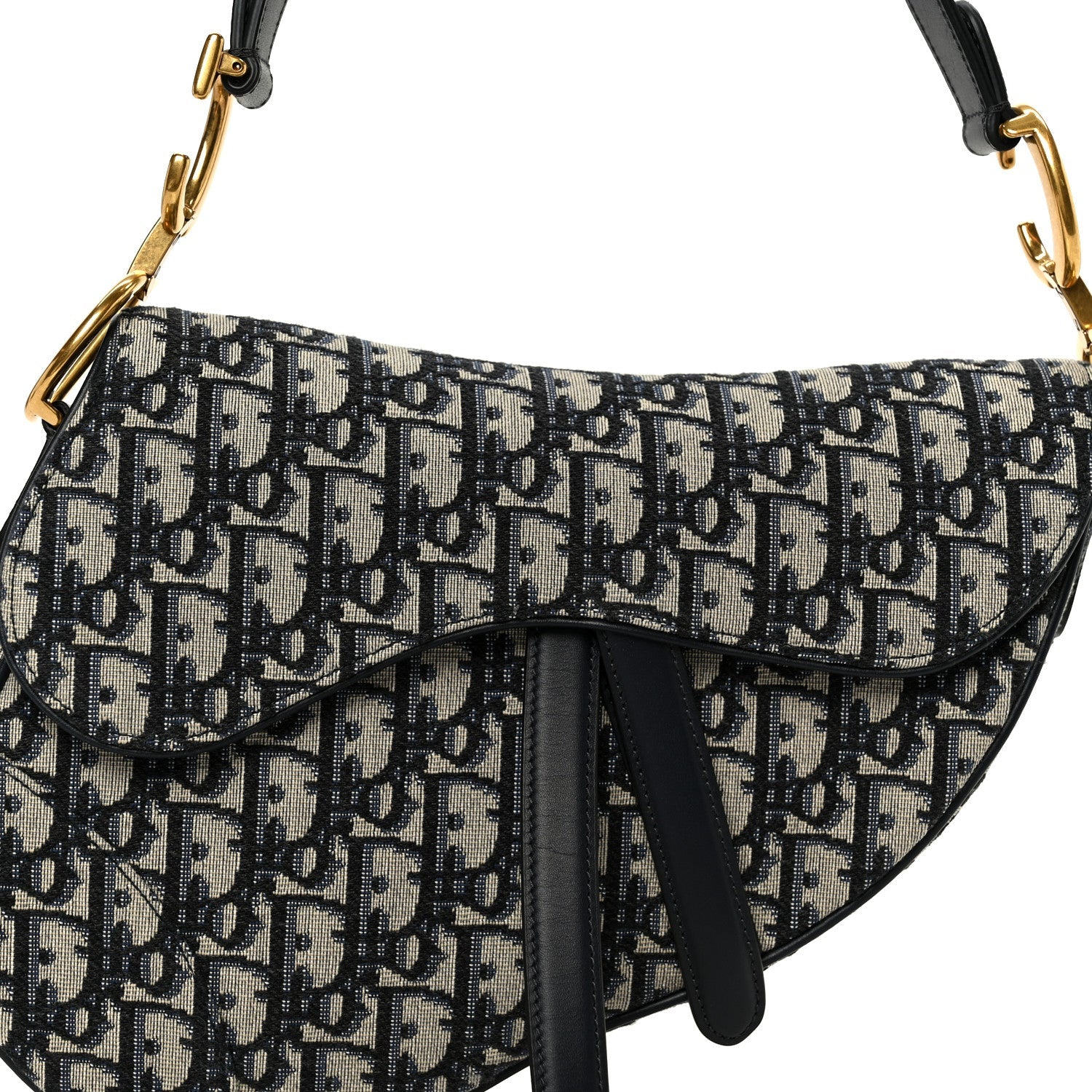 Christian Dior Oblique Saddle Bag Blue