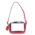 Louis Vuitton Denim Damier Monogram Patchwork PVC Beach Pouch Blue Rouge
