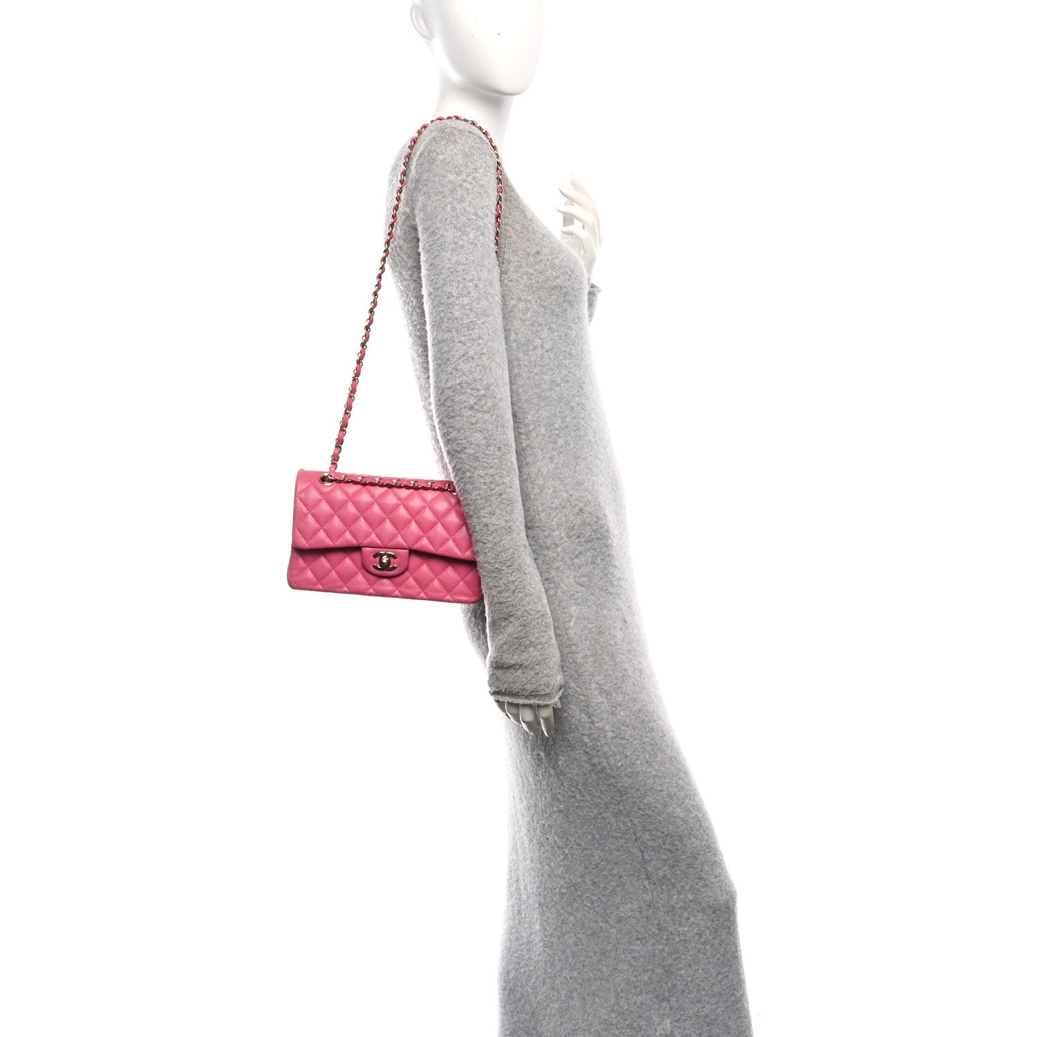 Chanel Caviar Quilted Small Double Flap Pink