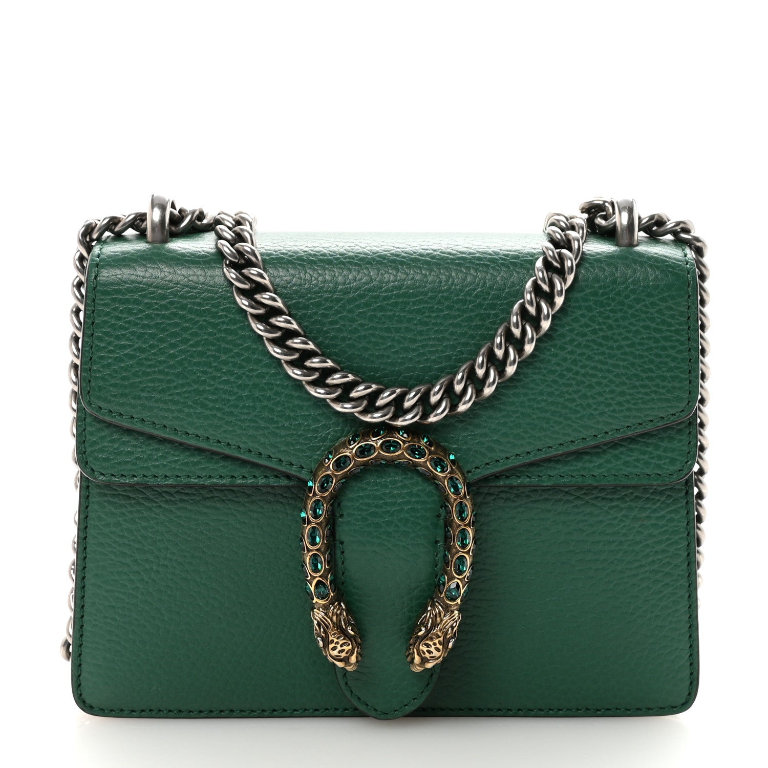 Gucci Calfskin Mini Dionysus Shoulder Bag Emerald