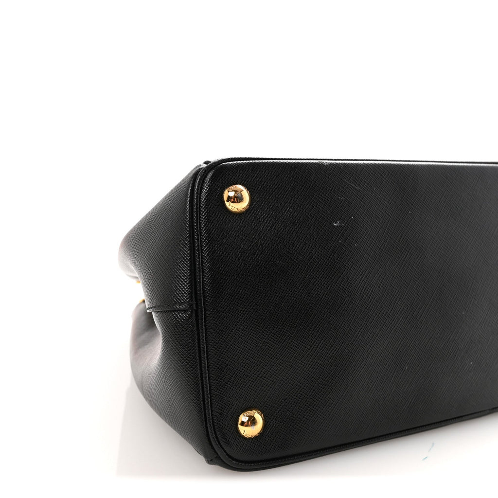 Prada Saffiano Lux Medium Galleria Double Zip Tote Black
