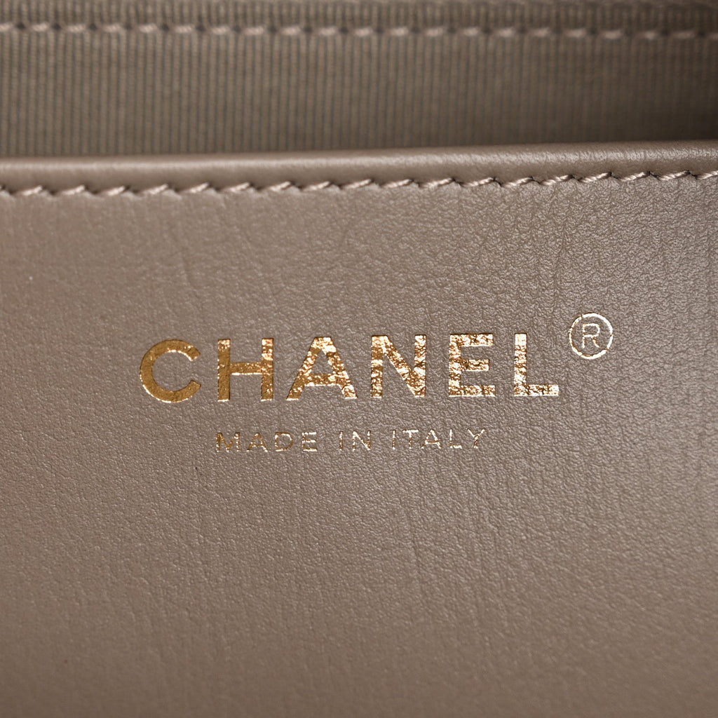 Chanel Suede Calfskin Lambskin Quilted Maxi Hobo Grey
