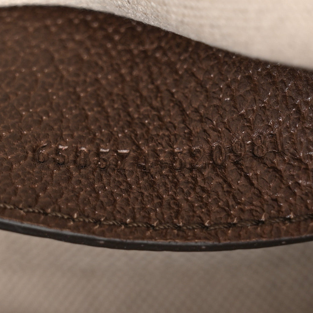 Gucci Monogram Jumbo GG Textured Dollar Calfskin Web Mini Horsebit 1955 Shoulder Bag Camel Ebony New Acero
