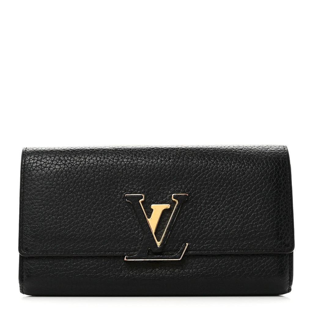 Louis Vuitton Taurillon Capucines Wallet Black