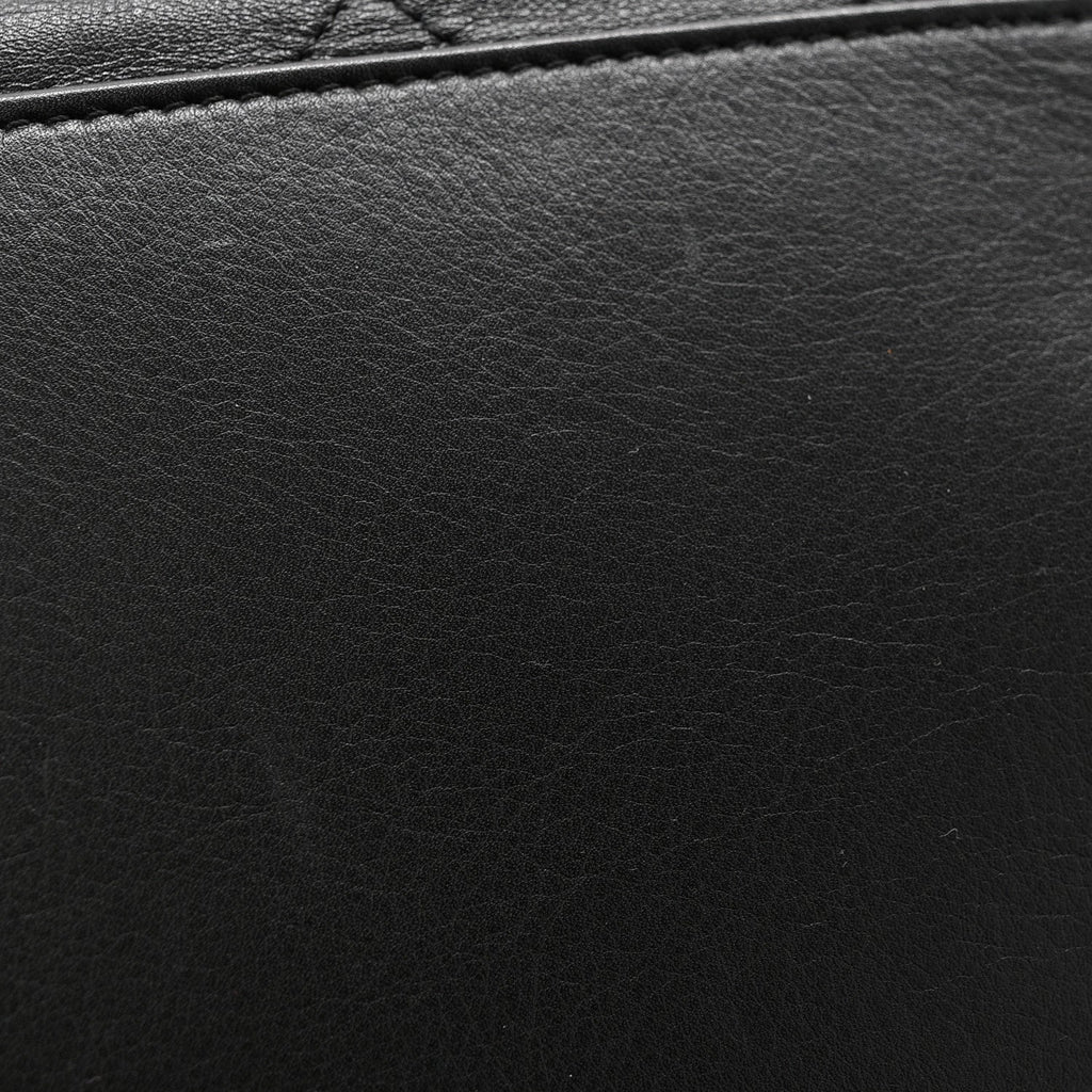 Chanel Calfskin Quilted Large Coco Pleats Tote Black