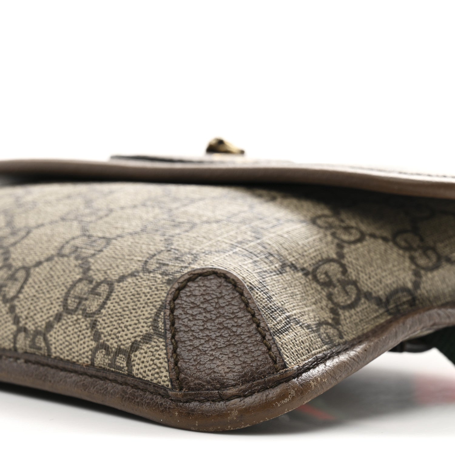 Gucci GG Supreme Monogram Neo Vintage Web Belt Bag Brown