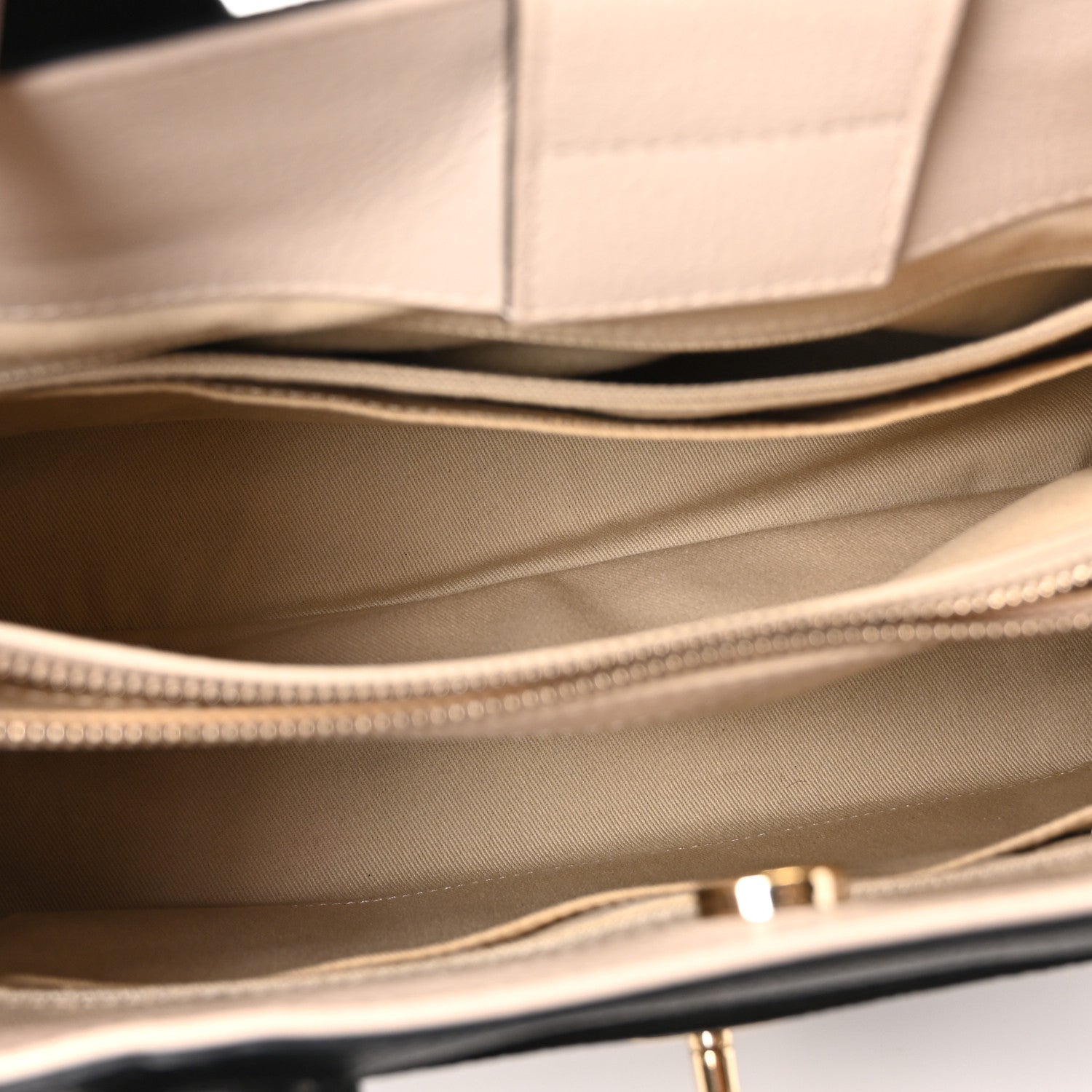 Chanel Grained Calfskin Small Bi-Color Neo Executive Shopper Tote Black Beige