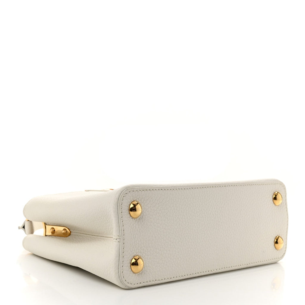 Louis Vuitton Taurillon Capucines BB Blanc Casse