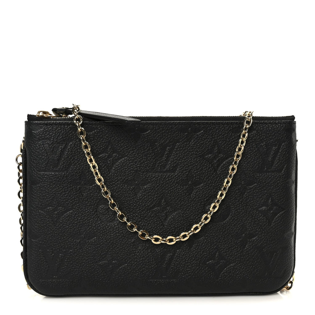 Louis Vuitton Empreinte Double Zip Pochette Black