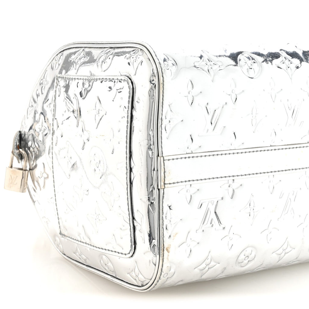 Louis Vuitton Monogram Miroir Speedy 30 Silver
