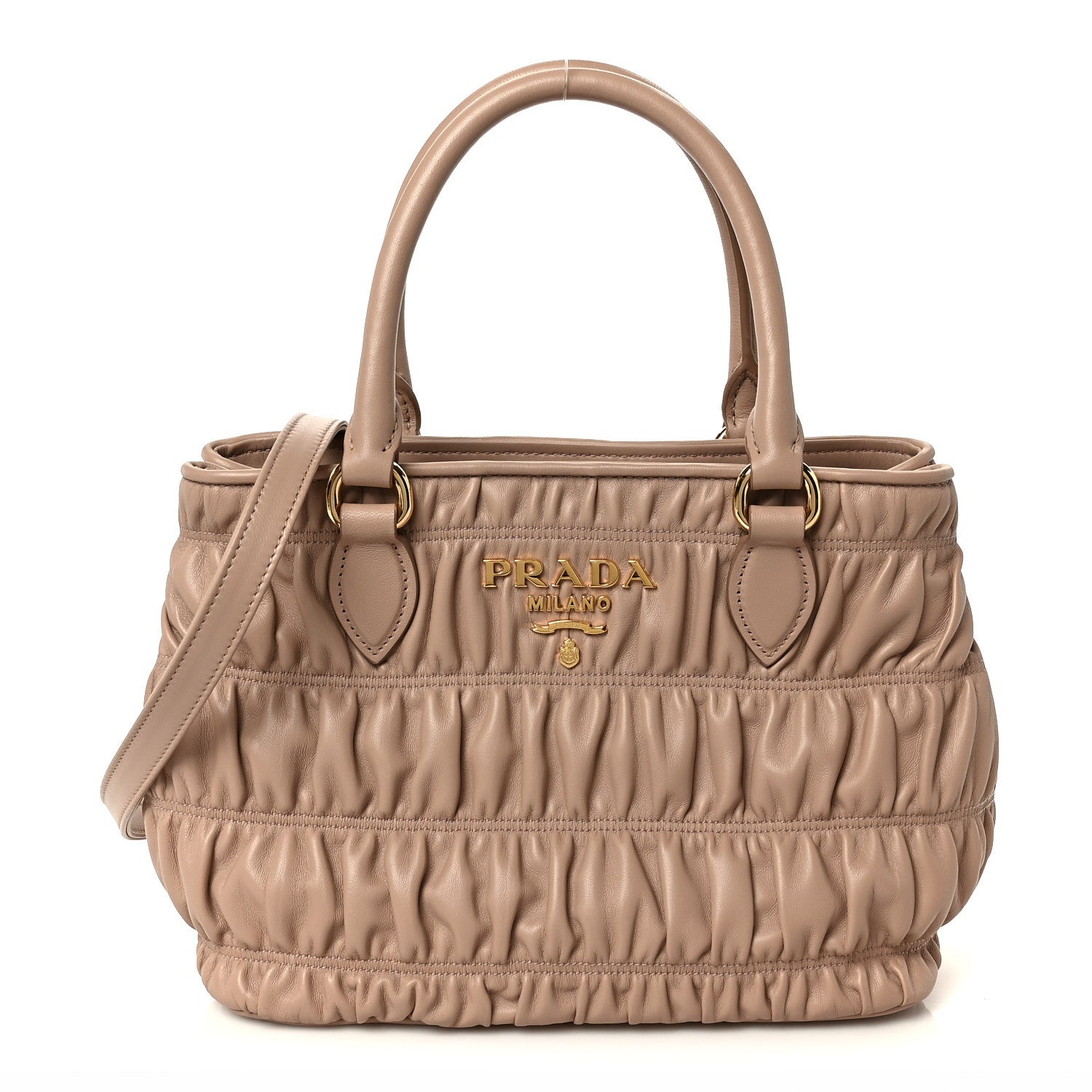 Prada Nappa Gaufre Small Tote Cipria