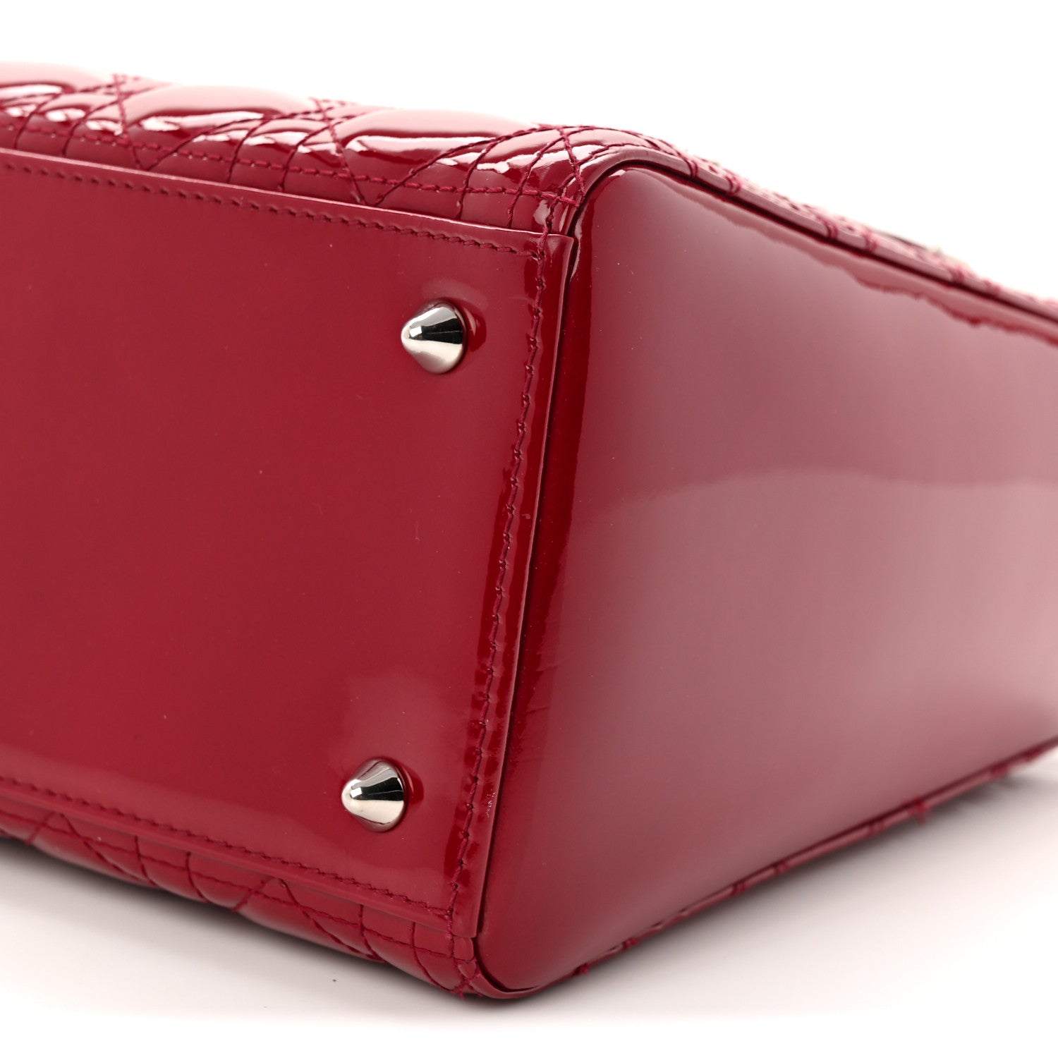 Christian Dior Patent Cannage Medium Lady Dior Red