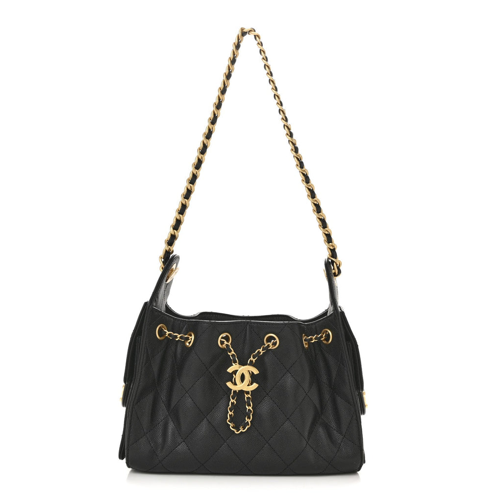 Chanel Caviar Quilted Mini Chanel 25 Handbag Black