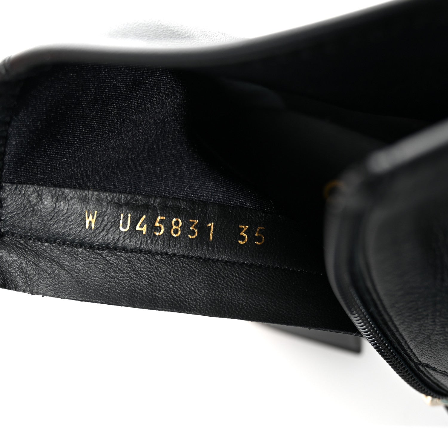 Chanel Stretch Lambskin Cap Toe CC Short Boots 35 Black