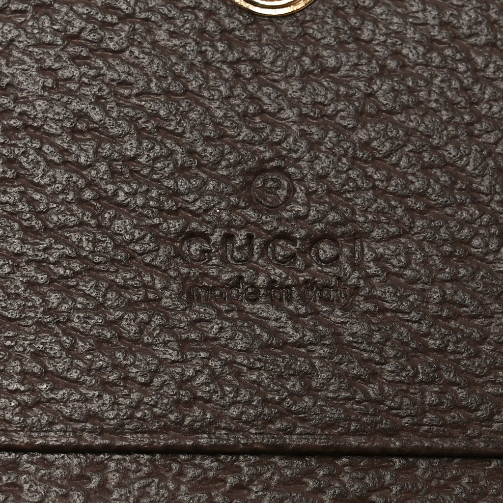 Gucci GG Supreme Monogram Web Ophidia Card Case Beige New Acero