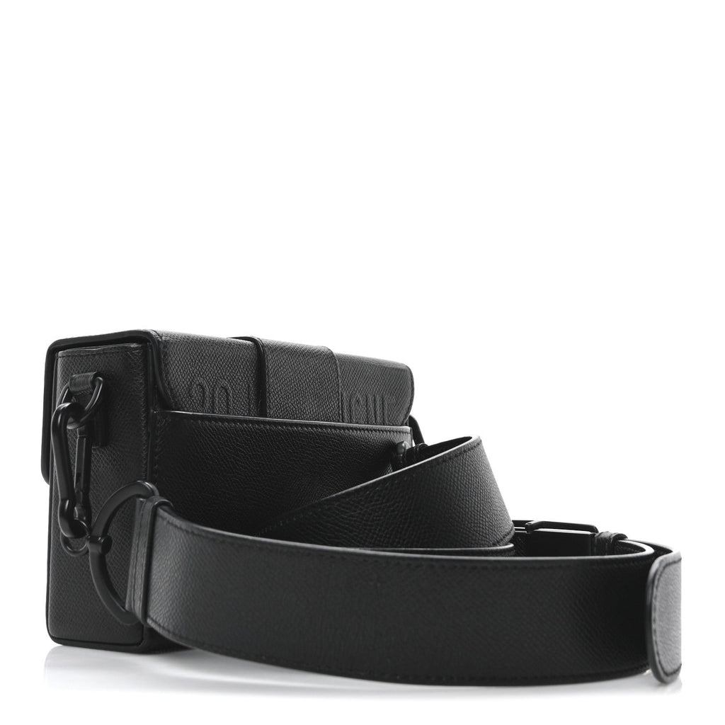 Christian Dior Ultra Matte Grained Calfskin 30 Montaigne Box Bag Black