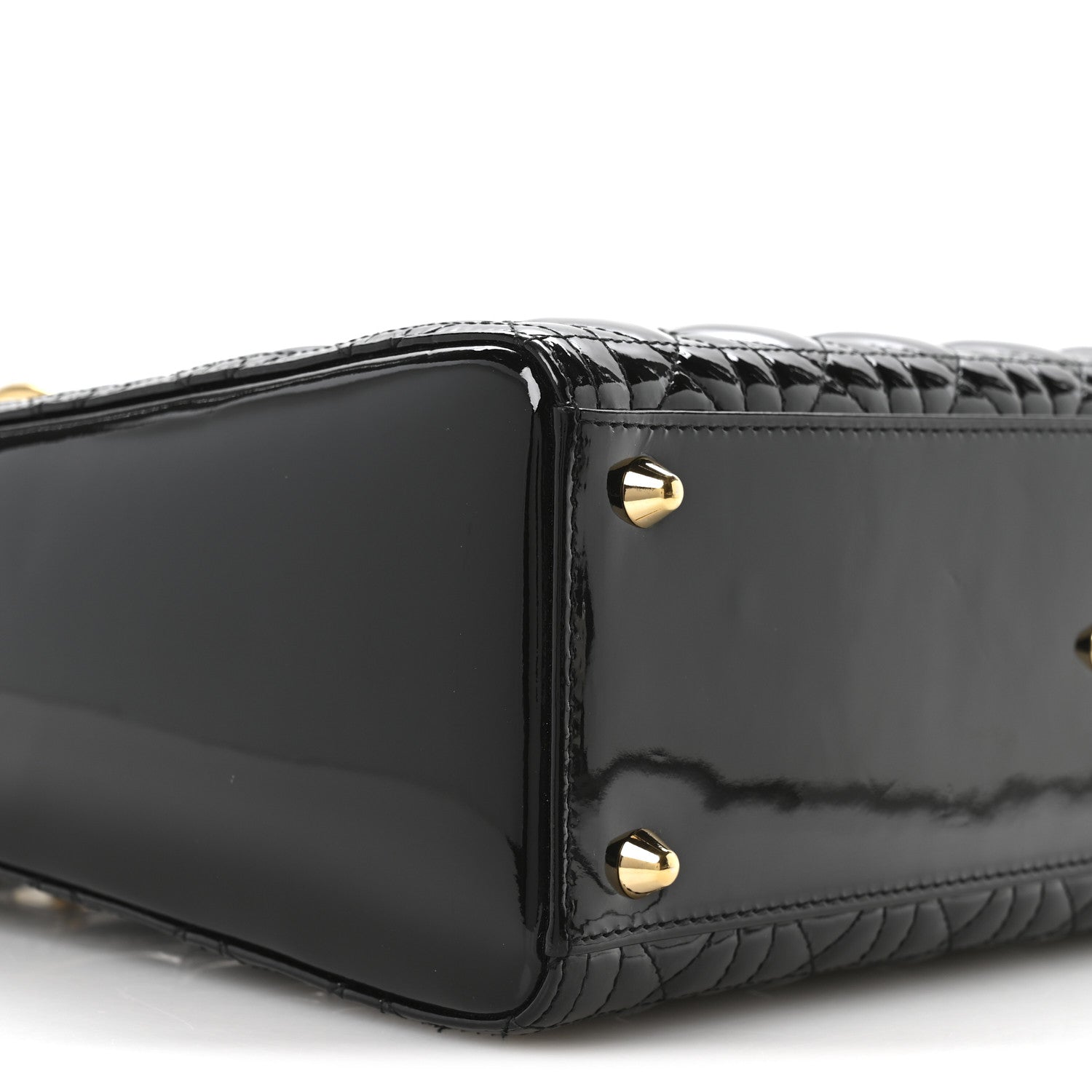 Christian Dior Patent Cannage Large Lady Dior Black