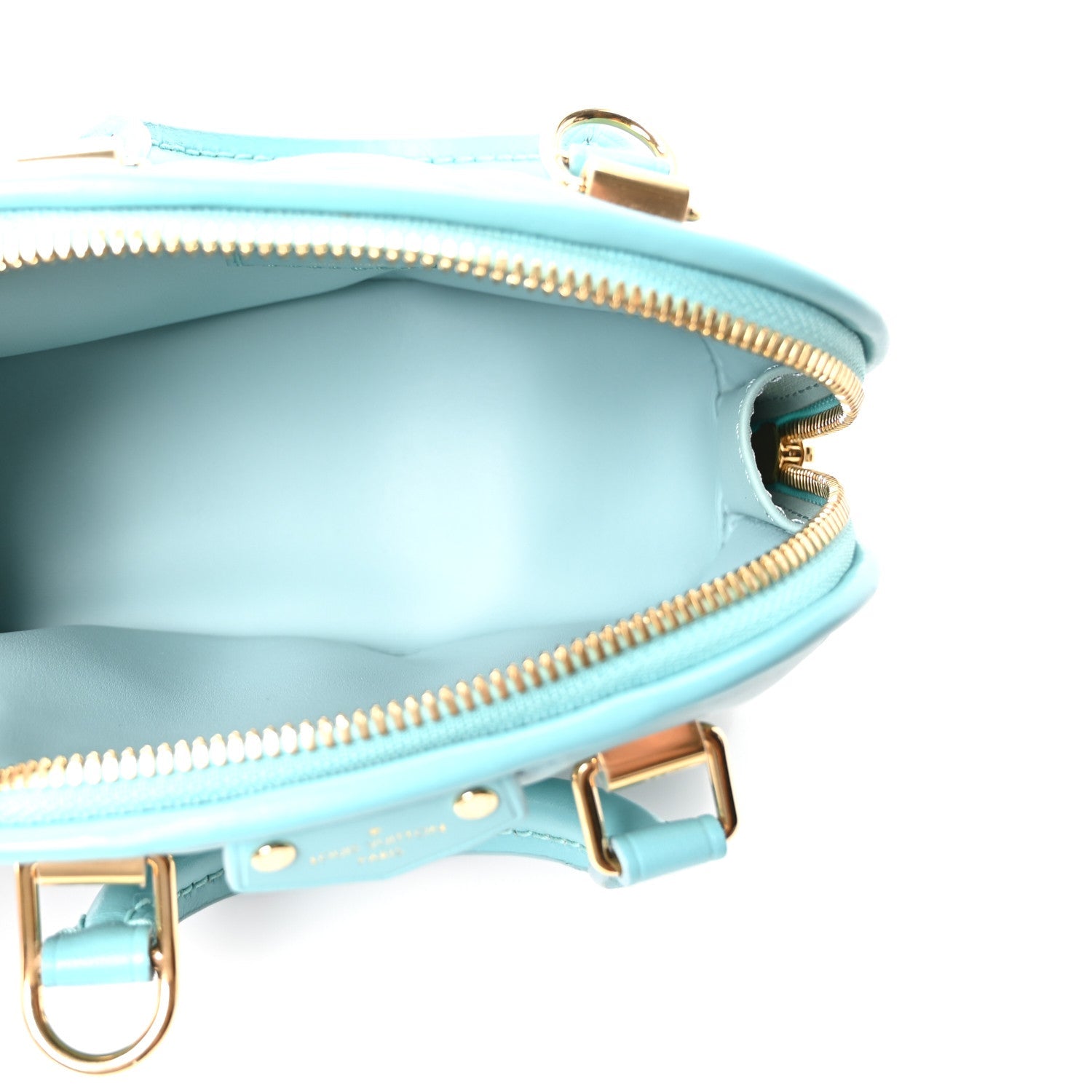 Louis Vuitton Lambskin Malletage Alma Nano Lagoon Blue