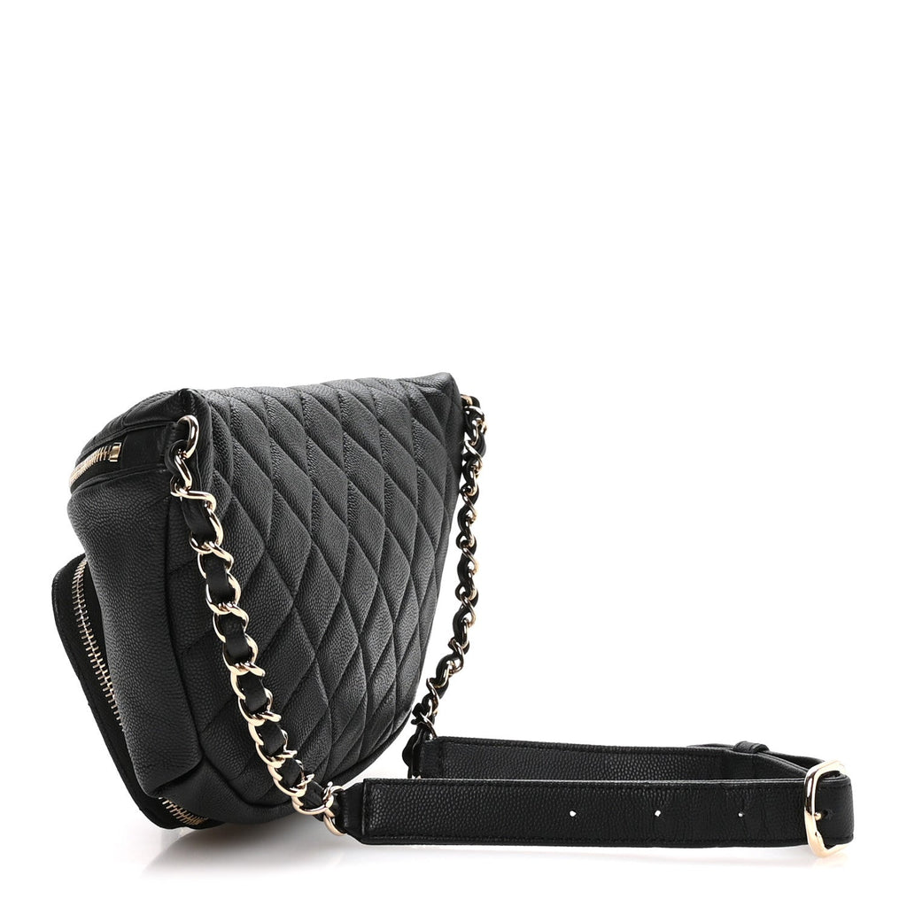 Chanel Caviar Quilted Business Affinity Waist Belt Bag Black