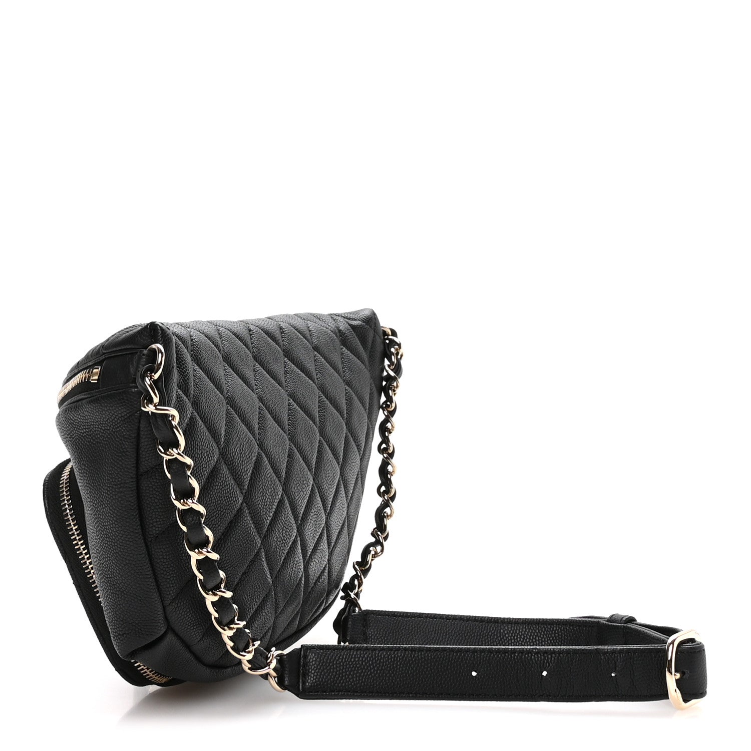 Chanel Caviar Quilted Business Affinity Waist Belt Bag Black