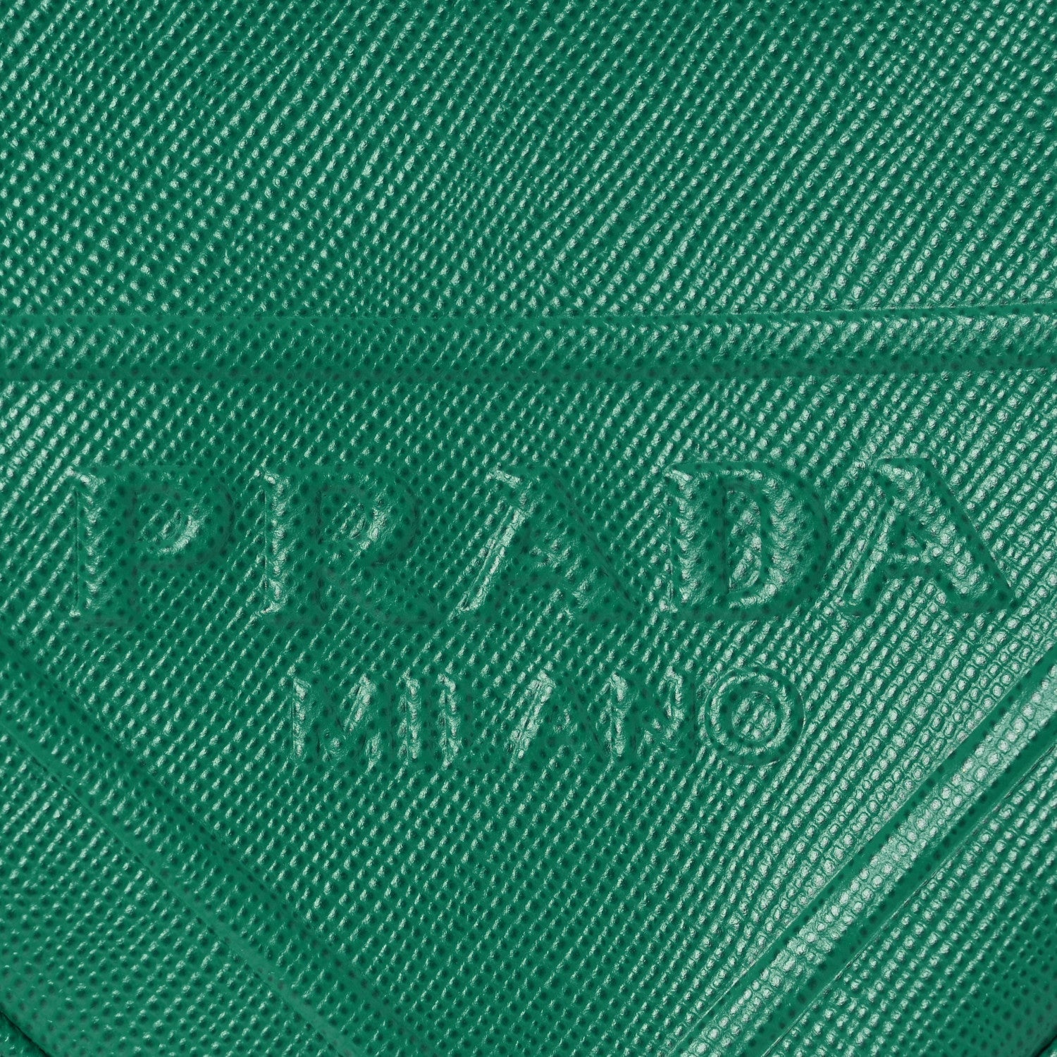 Prada Saffiano Cuir Triangle Logo Embossed Triangle Shoulder Bag Mango