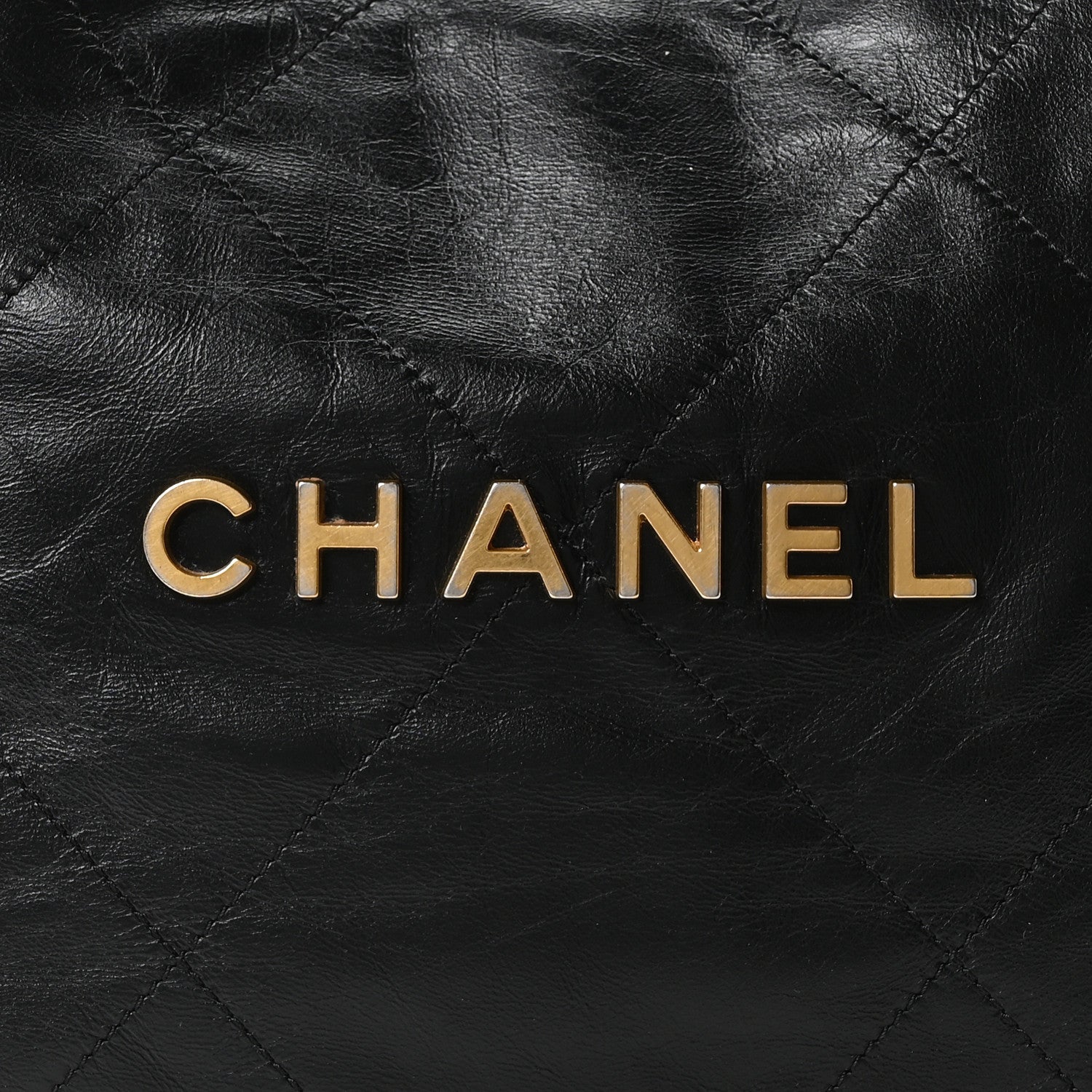 Chanel Shiny Calfskin Quilted Small Chanel 22 Black