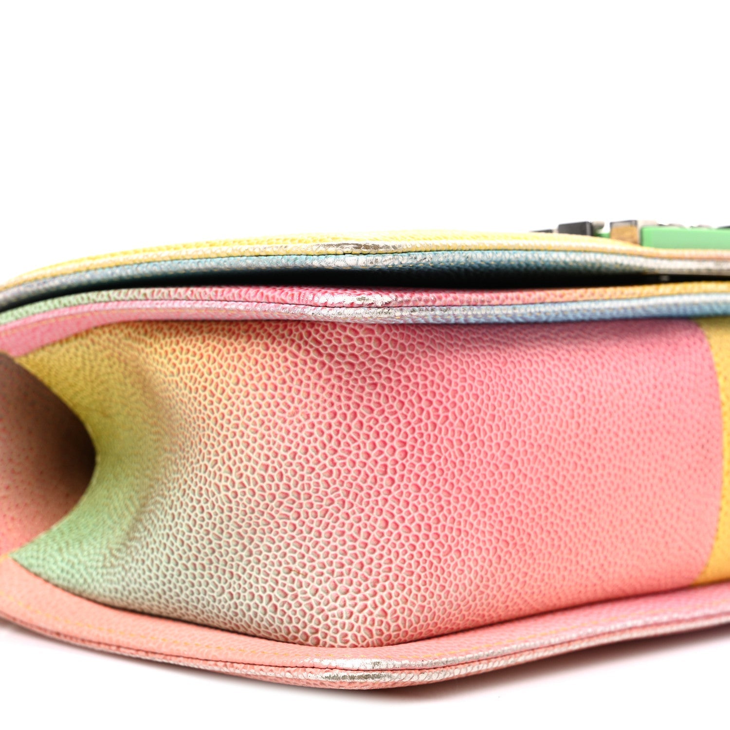 Chanel Caviar Quilted Medium Cuba Rainbow Boy Flap Multicolor