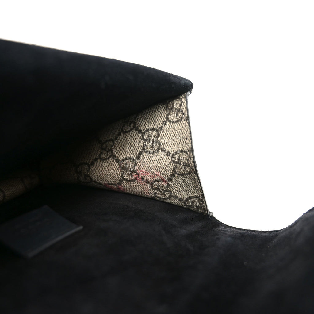 Gucci GG Supreme Monogram Mini Dionysus Shoulder Bag Black
