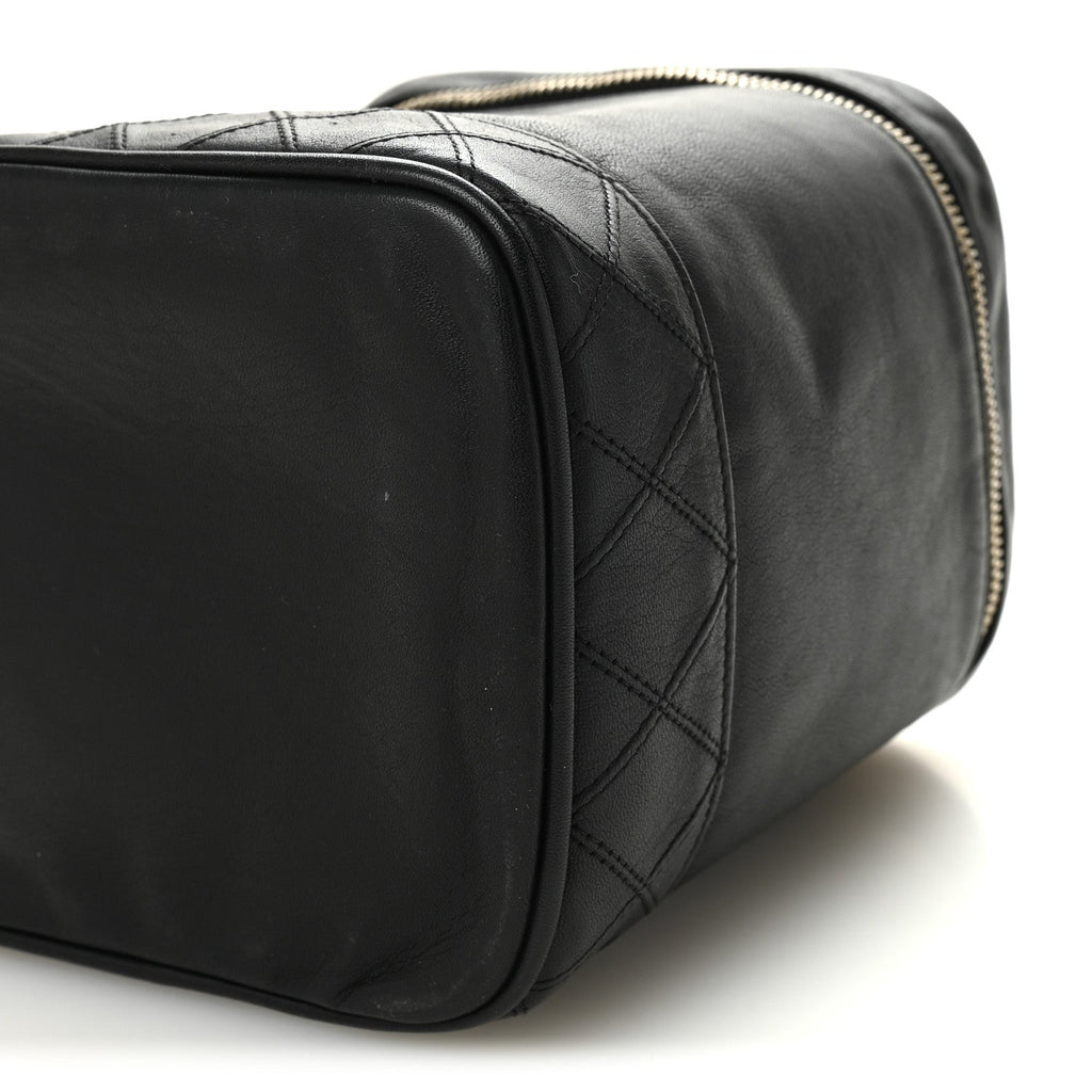 Calfskin Vanity Cosmetic Bag Black