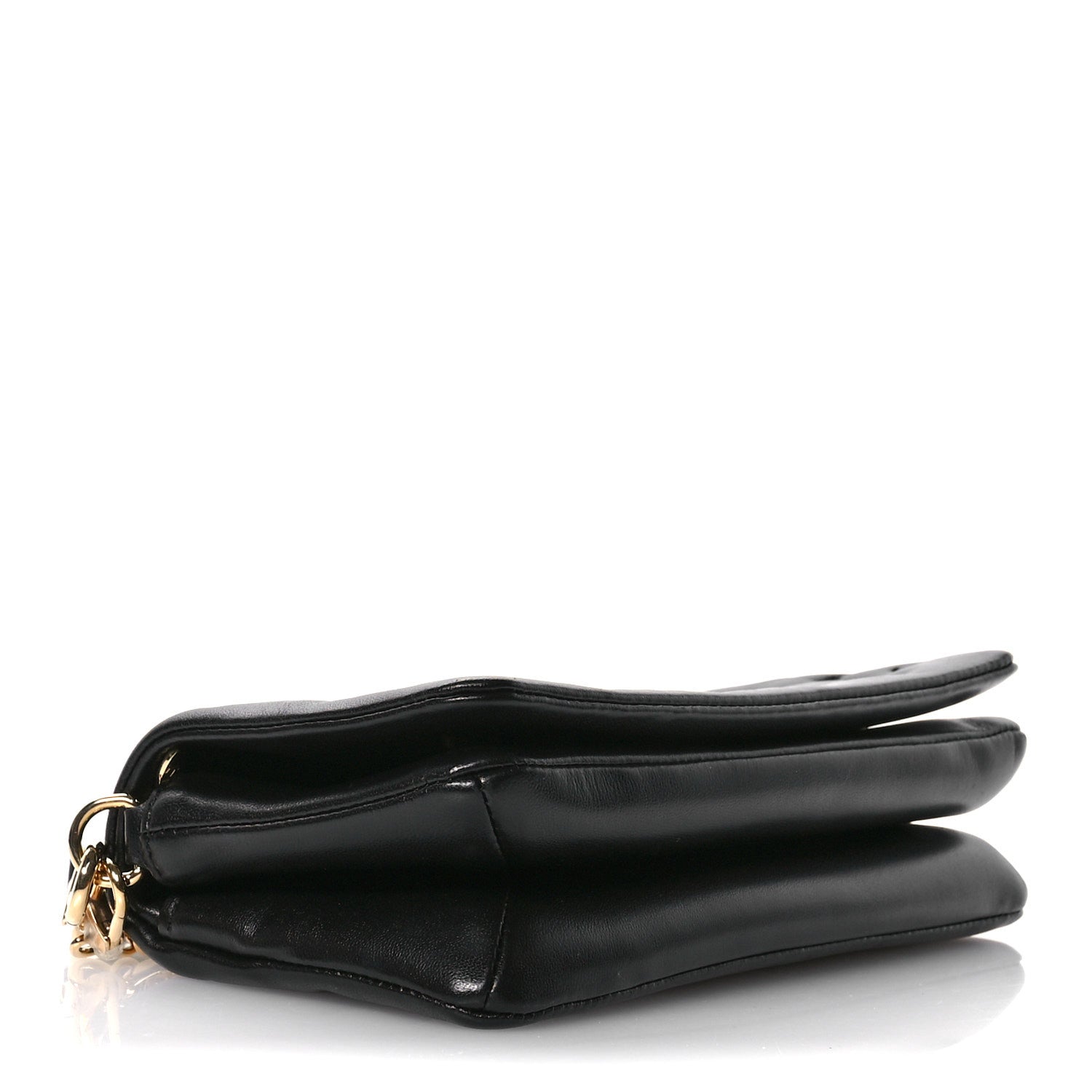 Louis Vuitton Lambskin Embossed Monogram Pochette Coussin Crossbody Black