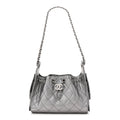 Chanel Metallic Caviar Quilted Mini Chanel 25 Handbag Anthracite
