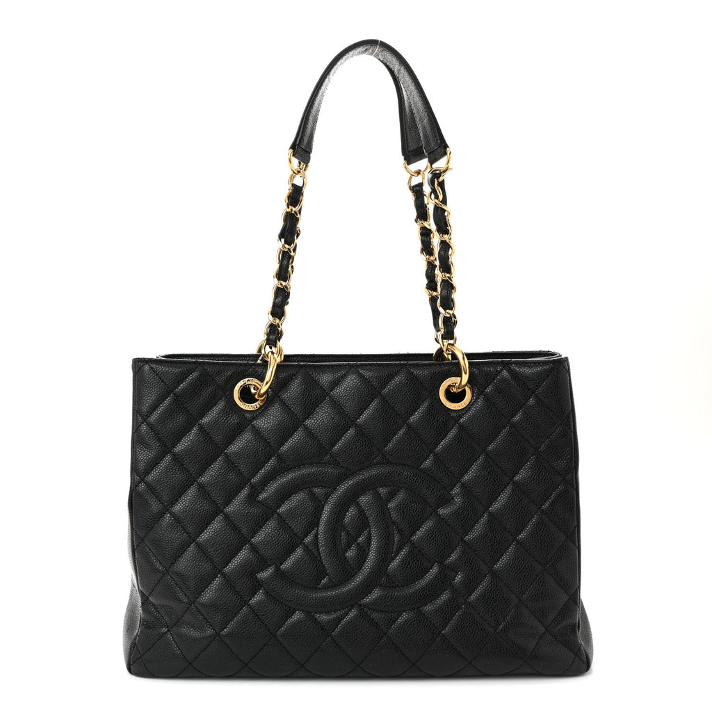 Chanel Caviar Quilted Grand Shopping Tote GST Black