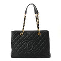 Chanel Caviar Quilted Grand Shopping Tote GST Black