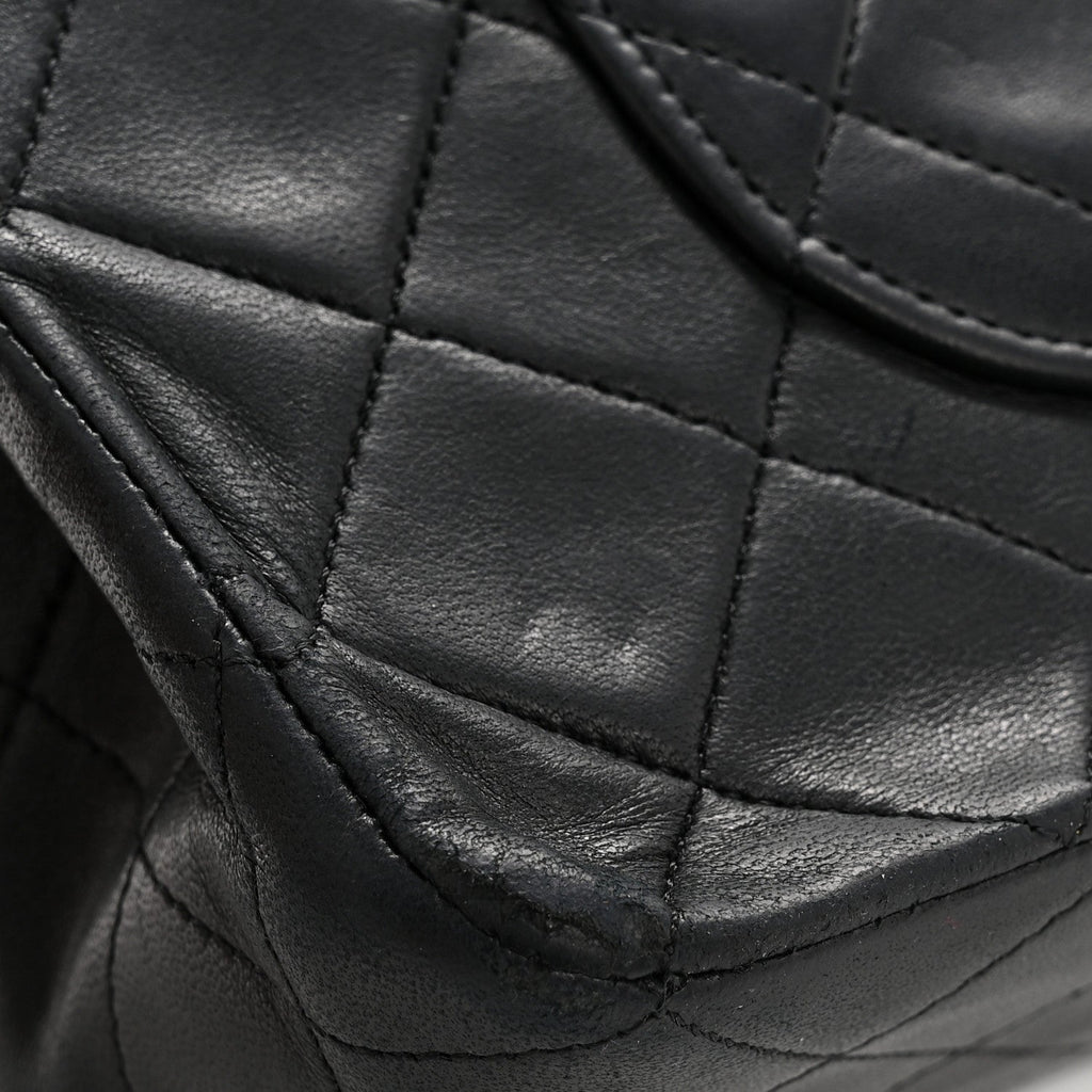 Chanel Lambskin Quilted Medium Double Flap Black