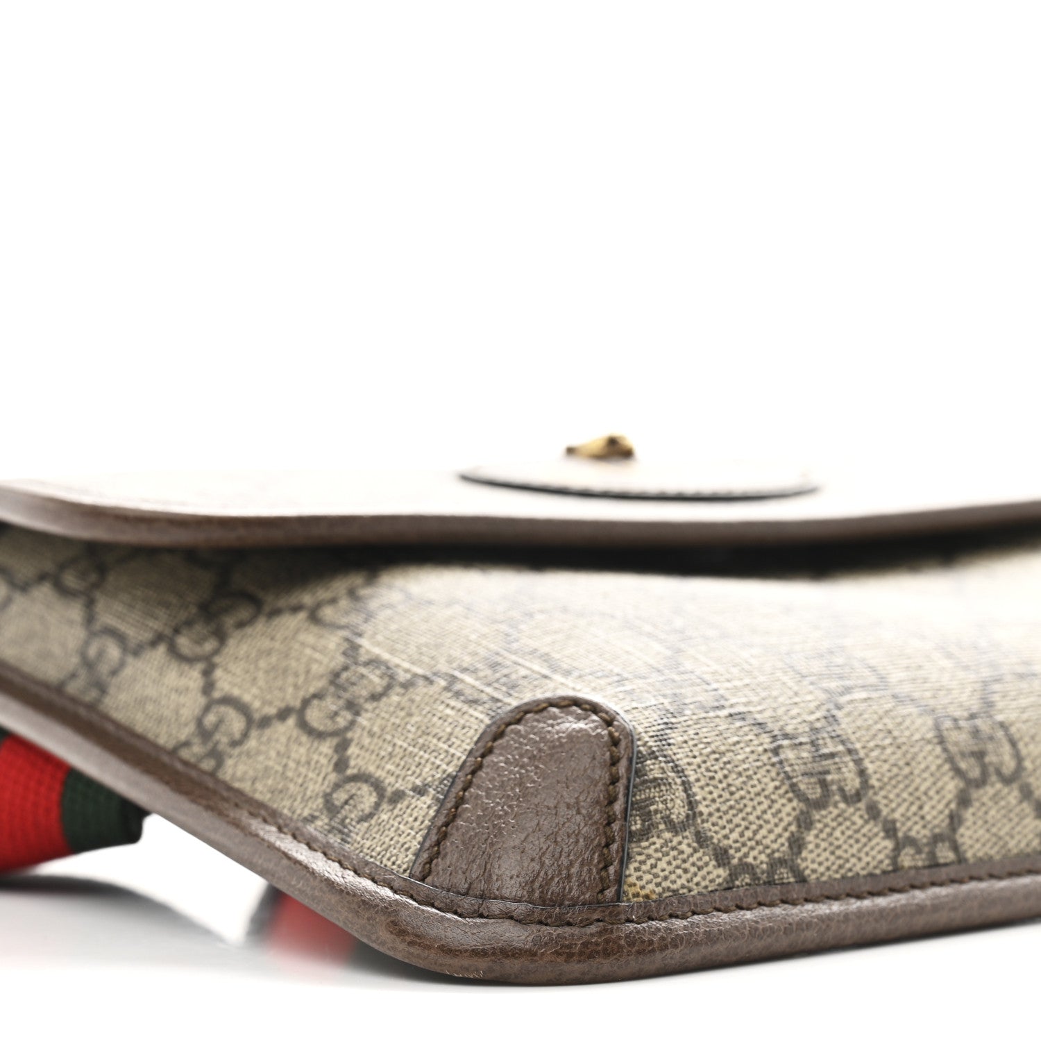 Gucci GG Supreme Monogram Neo Vintage Web Belt Bag Brown