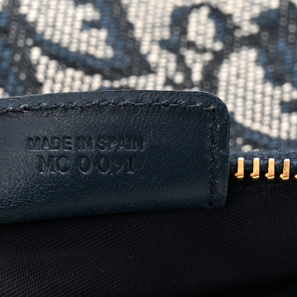 Christian Dior Monogram Mini Saddle Pochette Navy